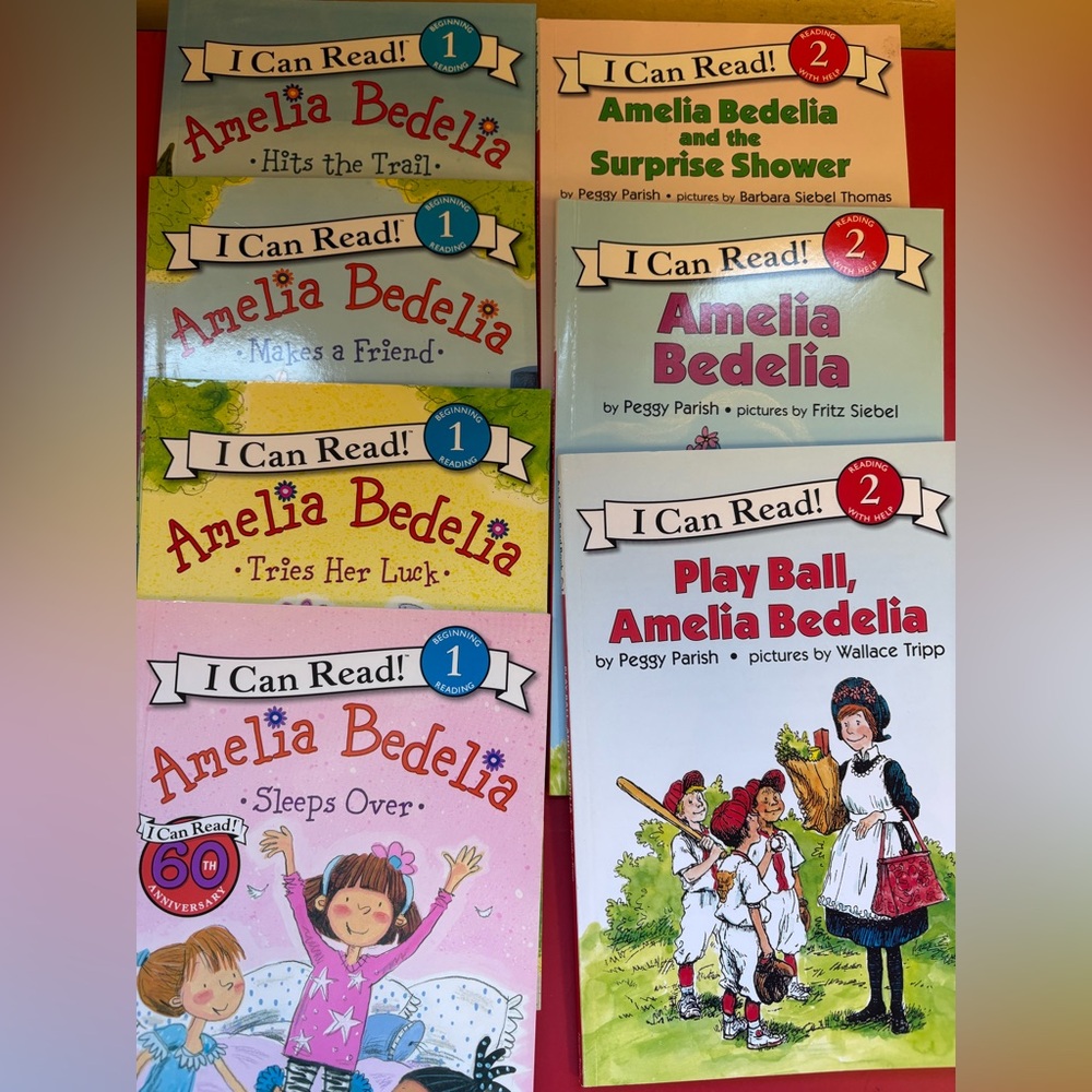 Amelia Bedelia level 1 and 2 books.